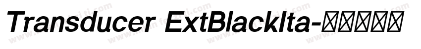 Transducer ExtBlackIta字体转换